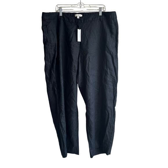 Banana Republic The Everyday Wide Leg Linen Pant Black XXL 713516 - Picture 3 of 10